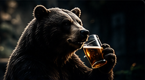 Bär mit Bierglas